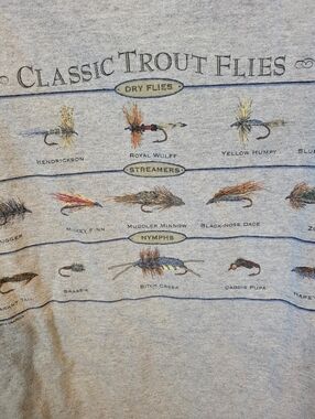 Vintage Classic Trout Flies Graphic Tee